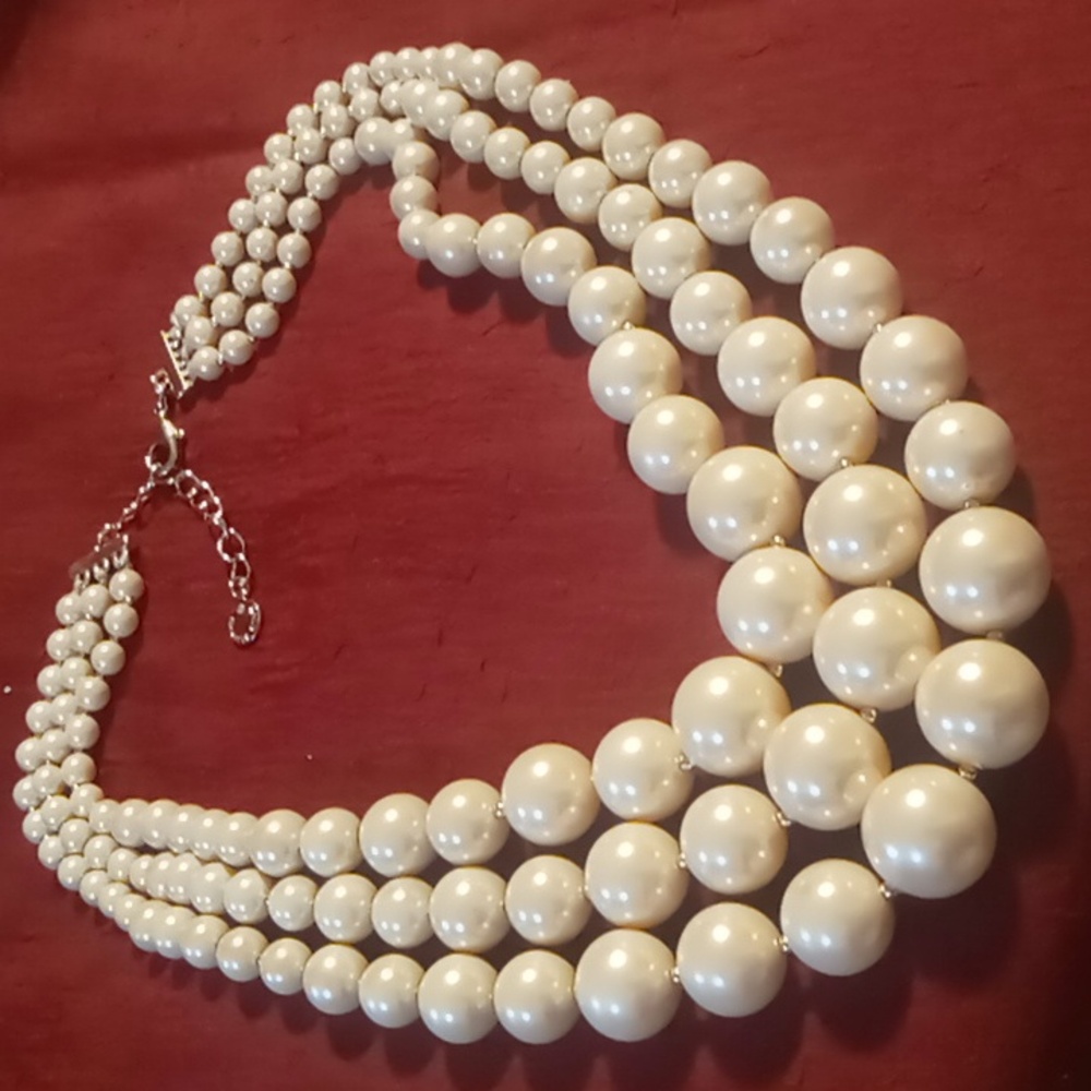 Charter club weighed layered pink pearl necklace. 18 inches long